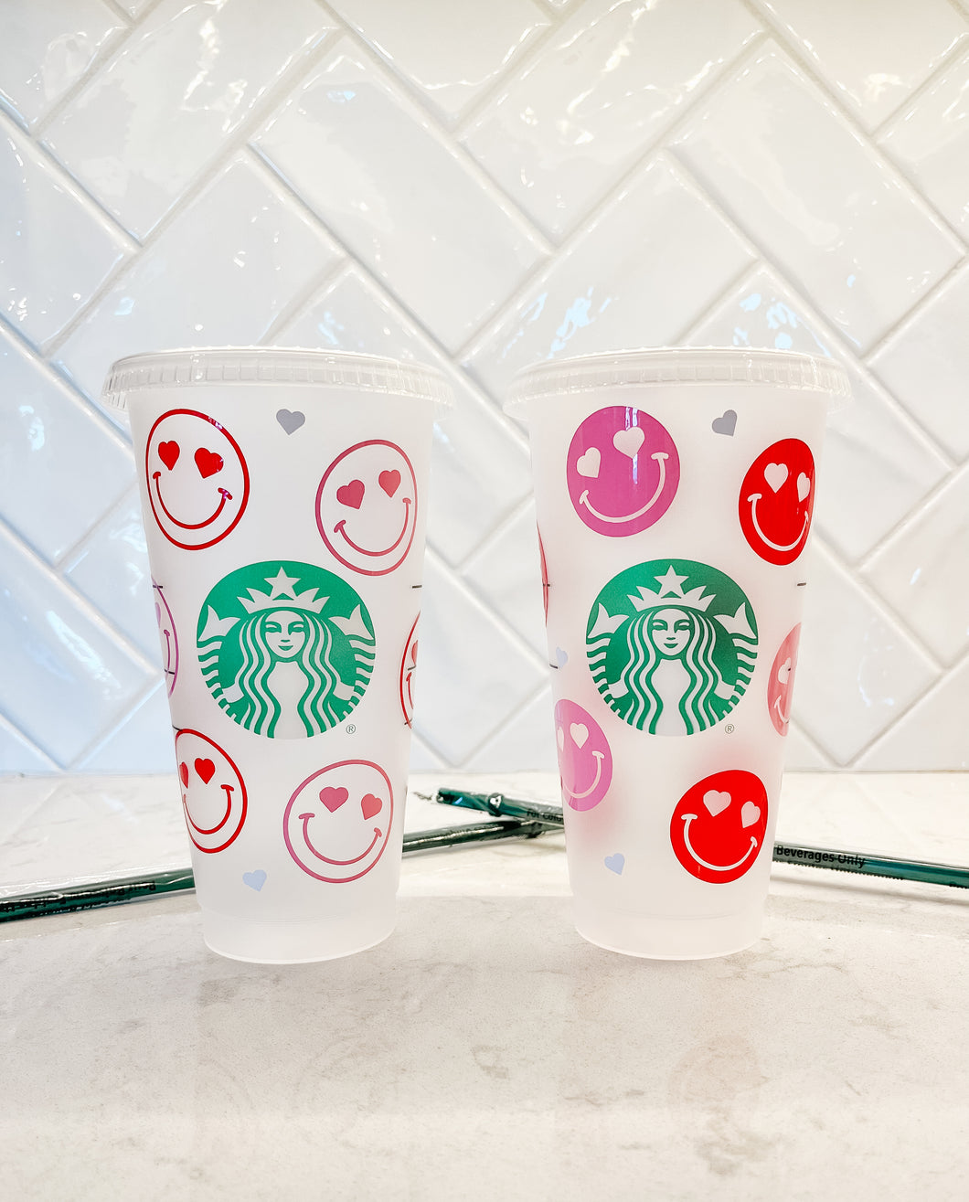 Heart Eyes Starbucks Cups