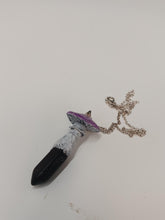 Load image into Gallery viewer, Clay and Obsidian Mushroom Necklaces

